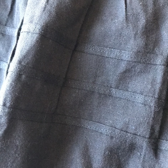 Anthropologie Amit aggarwal black top button back strap linen Olivia - Picture 7 of 13